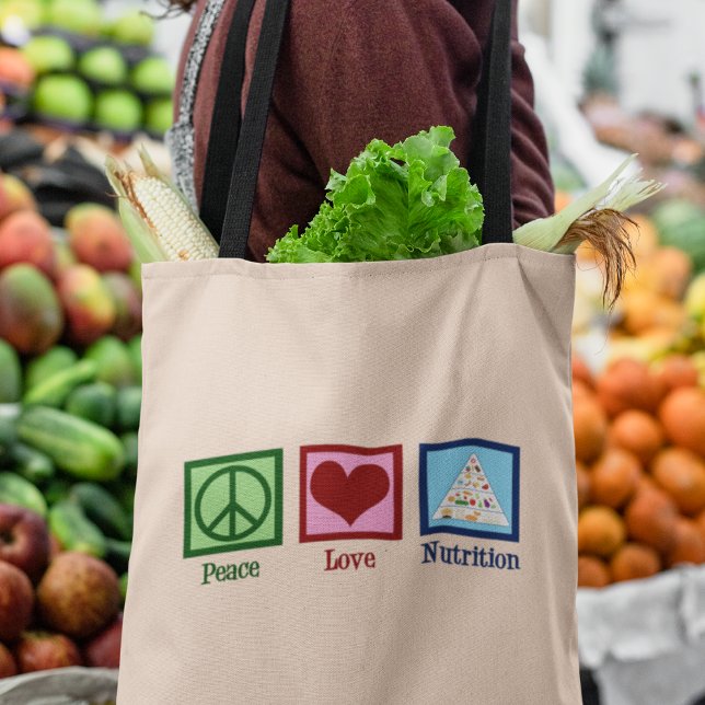 Peace Love Nutrition Tote Bag (Creator Uploaded)