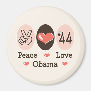 Peace Love Obama 44 Magnet