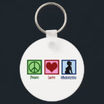 Peace Love Obstetrics Cute OBGYN Office Key Ring<br><div class="desc">A cute obstetrician gift for people who work at an OBGYN office. Pretty Peace Love Obstetrics Christmas present.</div>