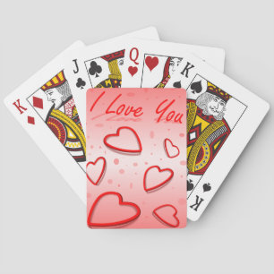 Peace Love Office Party Thanks Pattern Colourful Playing Cards