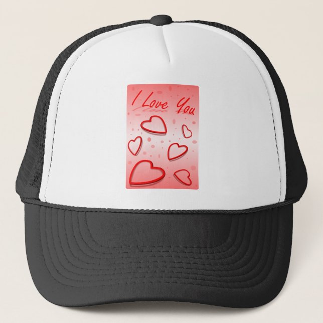 Peace Love Office Party Thanks Pattern Colourful Trucker Hat (Front)