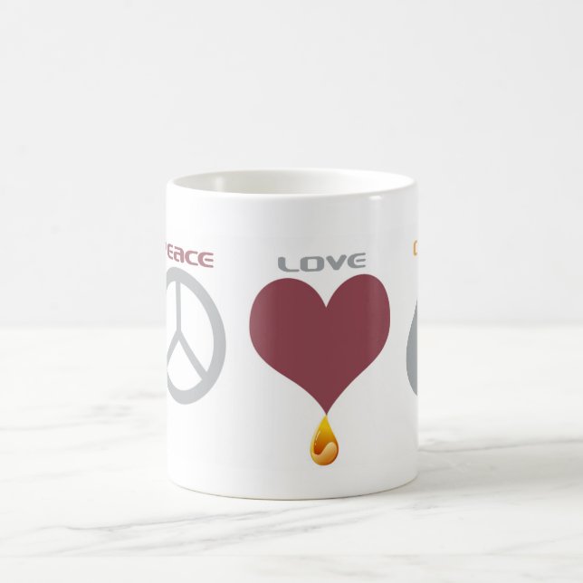 Peace Love Oil Coffee Mug (Center)
