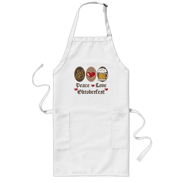 Peace Love Oktoberfest Apron (Front)