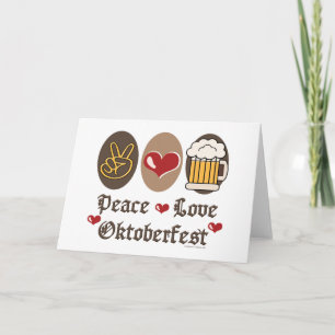 Peace Love Oktoberfest Blank Greeting Card