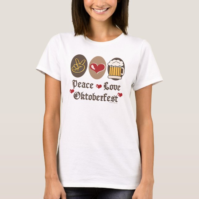 Peace Love Oktoberfest Spaghetti Strap Tank Top (Front)