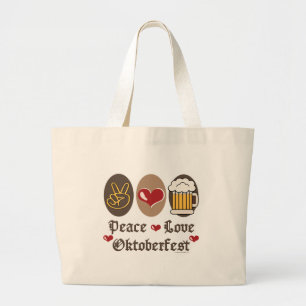 Peace Love Oktoberfest Tote Bag