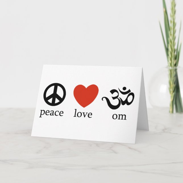 Peace Love Om Gift Card (Front)
