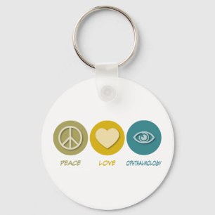 Peace Love Ophthalmology Key Ring