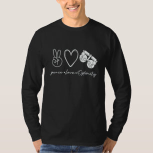 Peace Love Optometry Leopard Optometrist Optician T-Shirt