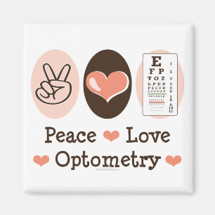 Peace Love Optometry Magnet