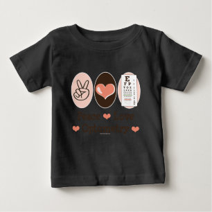 Peace Love Optometry Optometrist Baby Bodysuit