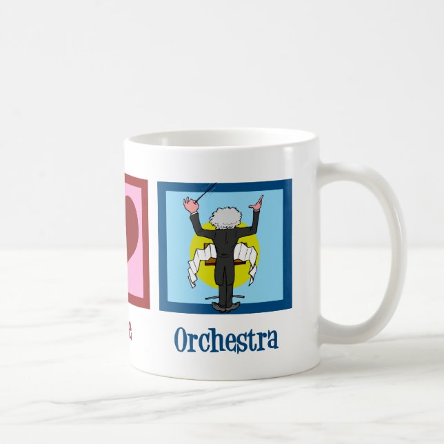 Peace Love Orchestra Coffee Mug (Right)