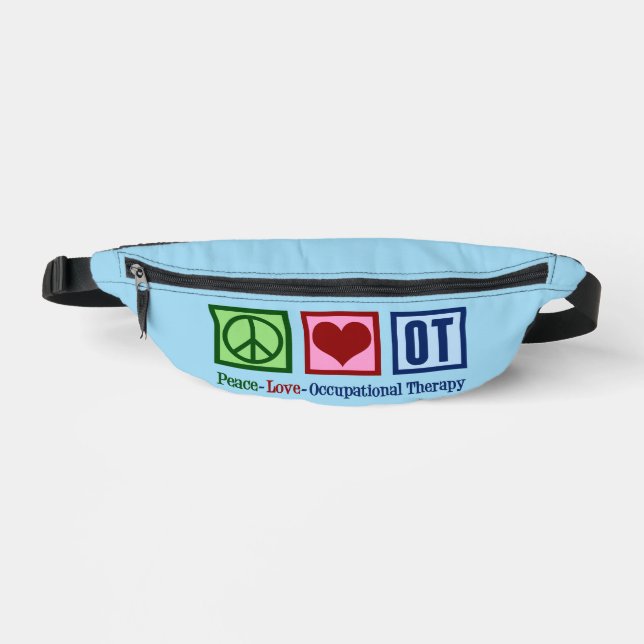 Peace Love OT Occupational Therapy Bum Bags (Front)