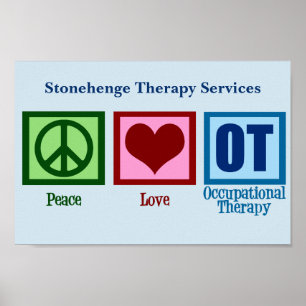 Peace Love OT Occupational Therapy Poster