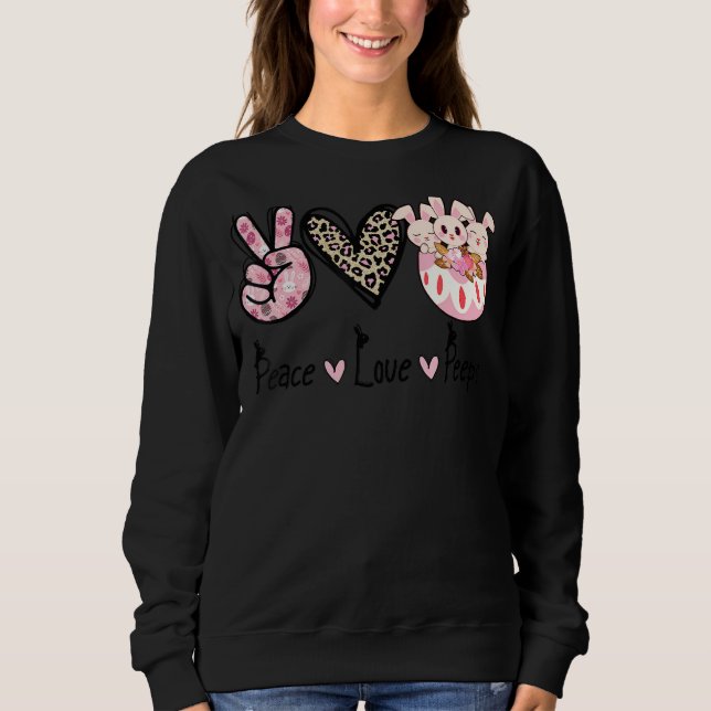 Peace Love P E For Physical Education Pe Sweatshirt (Front)