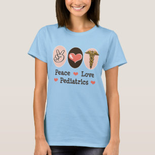 Peace Love Paediatrics Paediatrician Ringer Tee