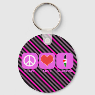 Peace Love Palestine Key Ring