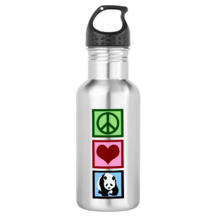 Peace Love Pandas 532 Ml Water Bottle