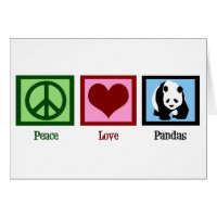 Peace Love Pandas Card