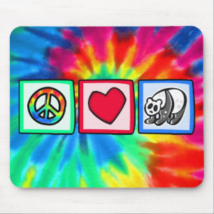 Peace, Love, Pandas Mouse Pad