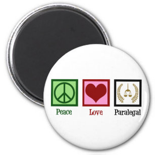 Peace Love Paralegal Magnet