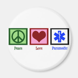 Peace Love Paramedic Magnet