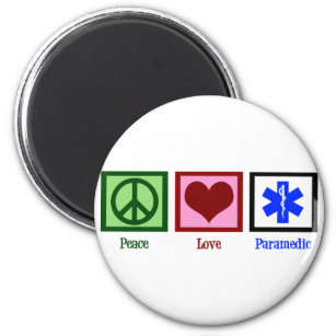 Peace Love Paramedic Magnet