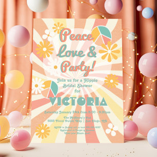 Peace Love & Party Hippie Party Invitation