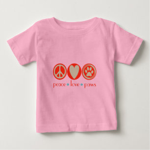Peace Love Paws Baby T-Shirt