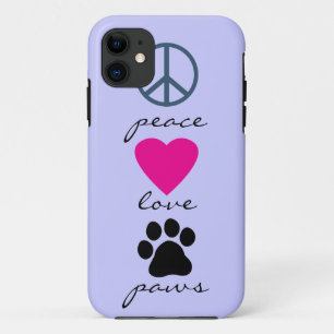 Peace Love Paws iPhone 11 Case