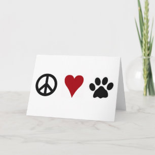 Peace-Love-Paws Greeting Card