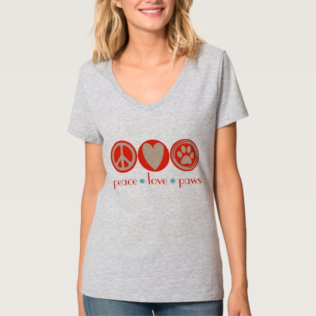 Peace Love Paws T-Shirt (Front)