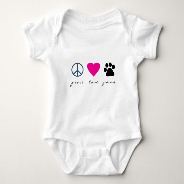 Peace Love Paws T-Shirt (Front)
