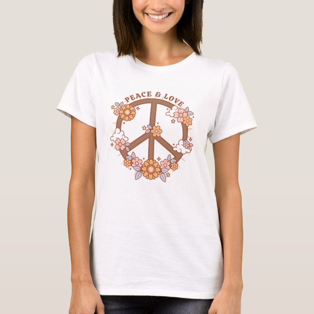 Peace & Love Peace Symbol T-Shirt (Front)