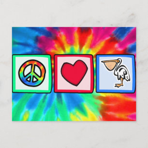 Peace, Love, Pelicans Postcard