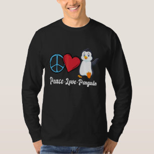 Peace Love Penguin Kids Penguin Bird Animal T-Shirt
