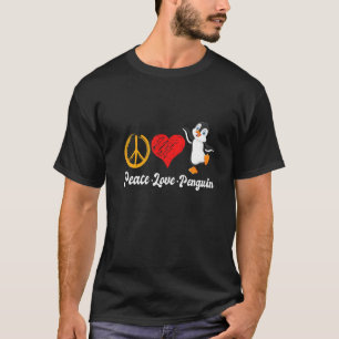 Peace Love Penguin Kids Penguin Bird T-Shirt