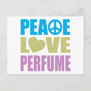 Peace Love Perfume Postcard