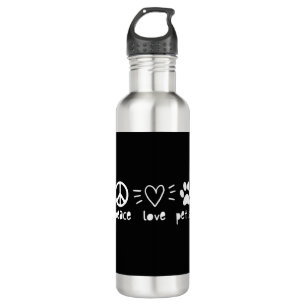 Peace Love Pet Sit 710 Ml Water Bottle