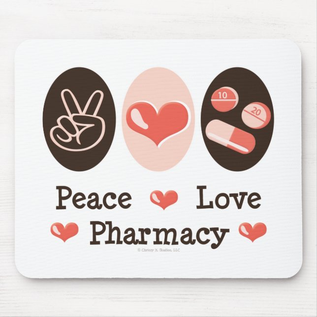 Peace Love Pharmacy Mousepad (Front)