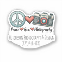 Peace Love Photography Photographer Camera Gift