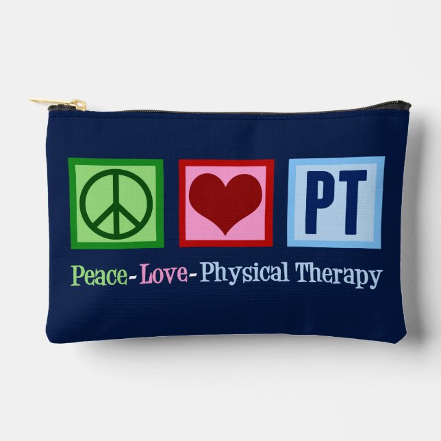 Peace Love Physical Therapy Cool PT Accessory Pouch (Front)