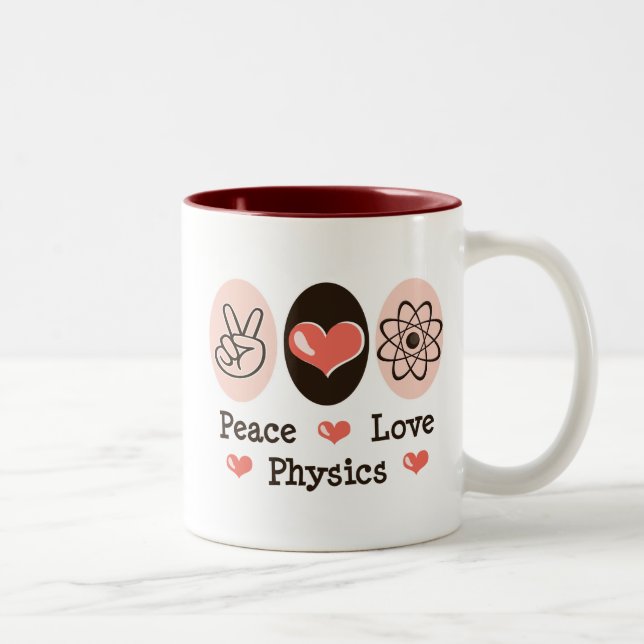 Peace Love Physics Mug (Right)