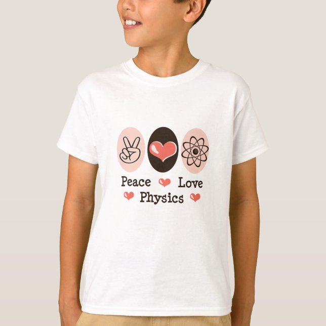 Peace Love Physics Youth Sweatshirt T-Shirt (Front)