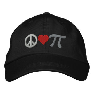 Peace Love Pi Embroidered Hat