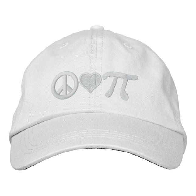 Peace Love Pi Embroidered Hat (Front)