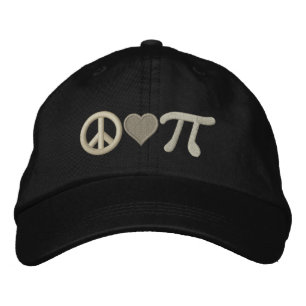Peace Love Pi Embroidered Hat