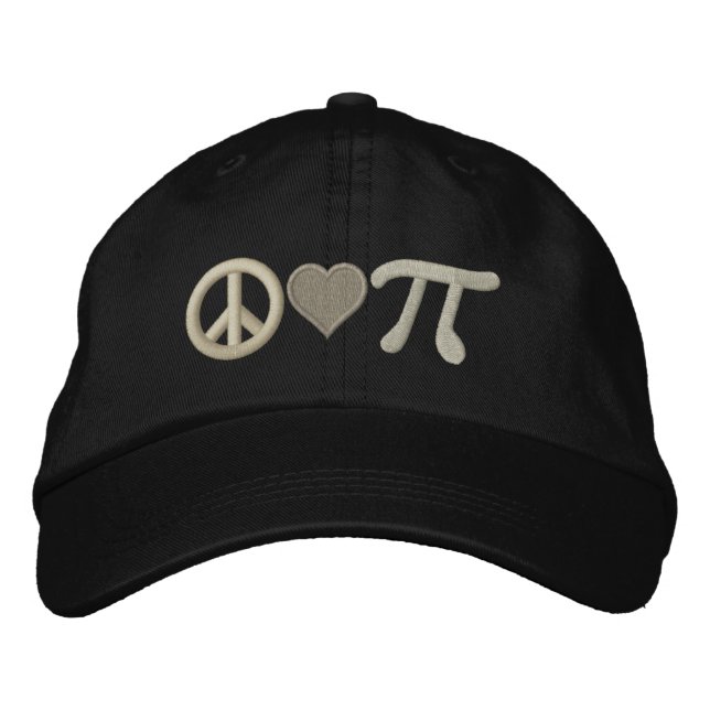 Peace Love Pi Embroidered Hat (Front)