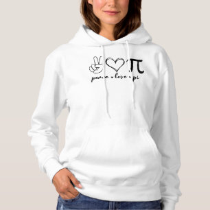 Peace Love Pi Math Love Pi Day Mathematics Math Te Hoodie