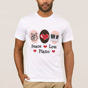 Peace Love Piano Tshirt